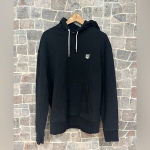 Black Maison Kitsune Hoodie in X-Large